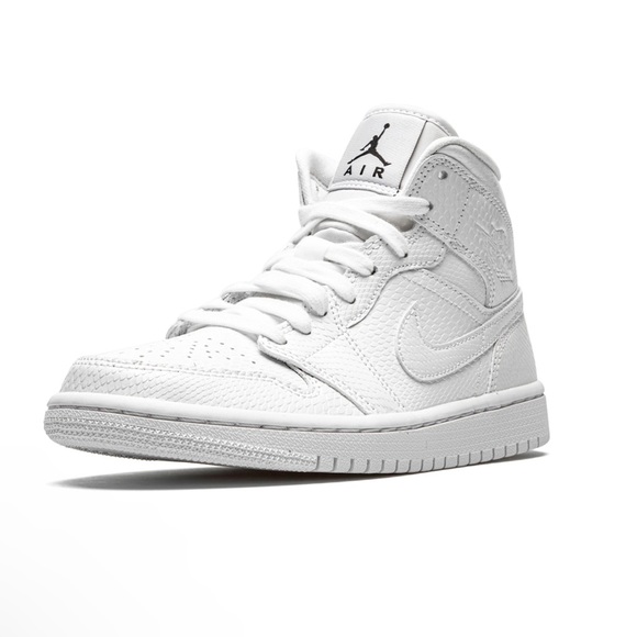 “White Snakeskin” Air Jordan 1 Mid 🐍 - Picture 4 of 5